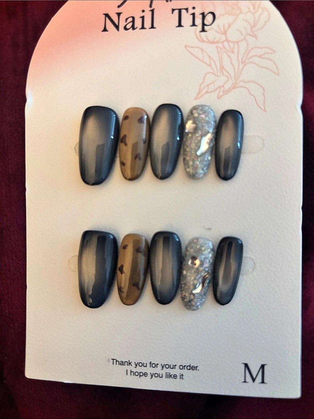 Black & Brown Animal Print Press-On Nails